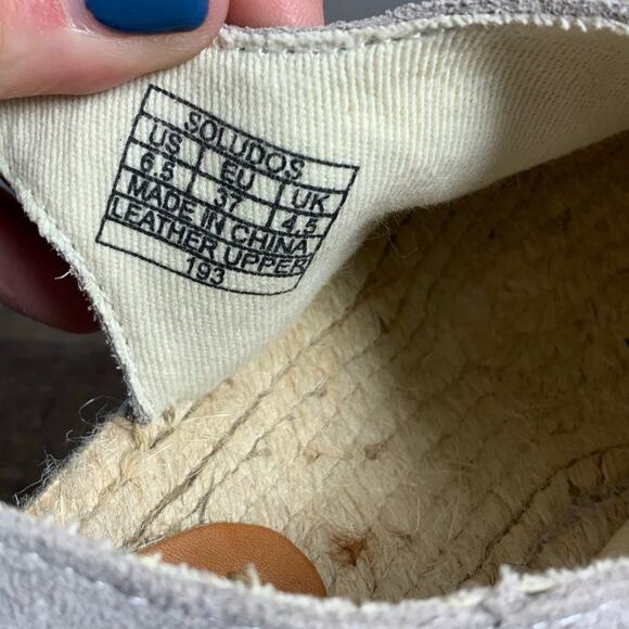 Anthropologie x Soludos Womens Seville Platform‎ Espadrille Sandals Gray 6.5 - Picture 10 of 10